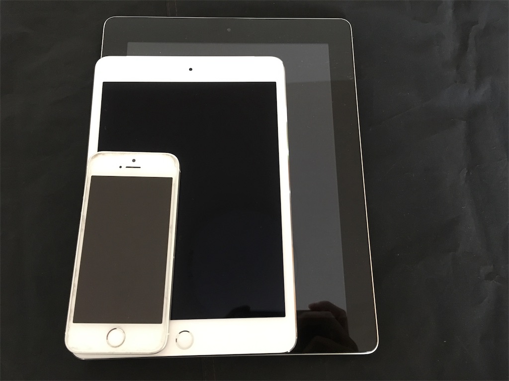 iPhone SE、iPad mini4、iPad 2の大きさ比較②